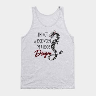 I'm Not A Book Worm I'm A Book Dragon Gift/ Bookish Gift/ cheetah Tank Top